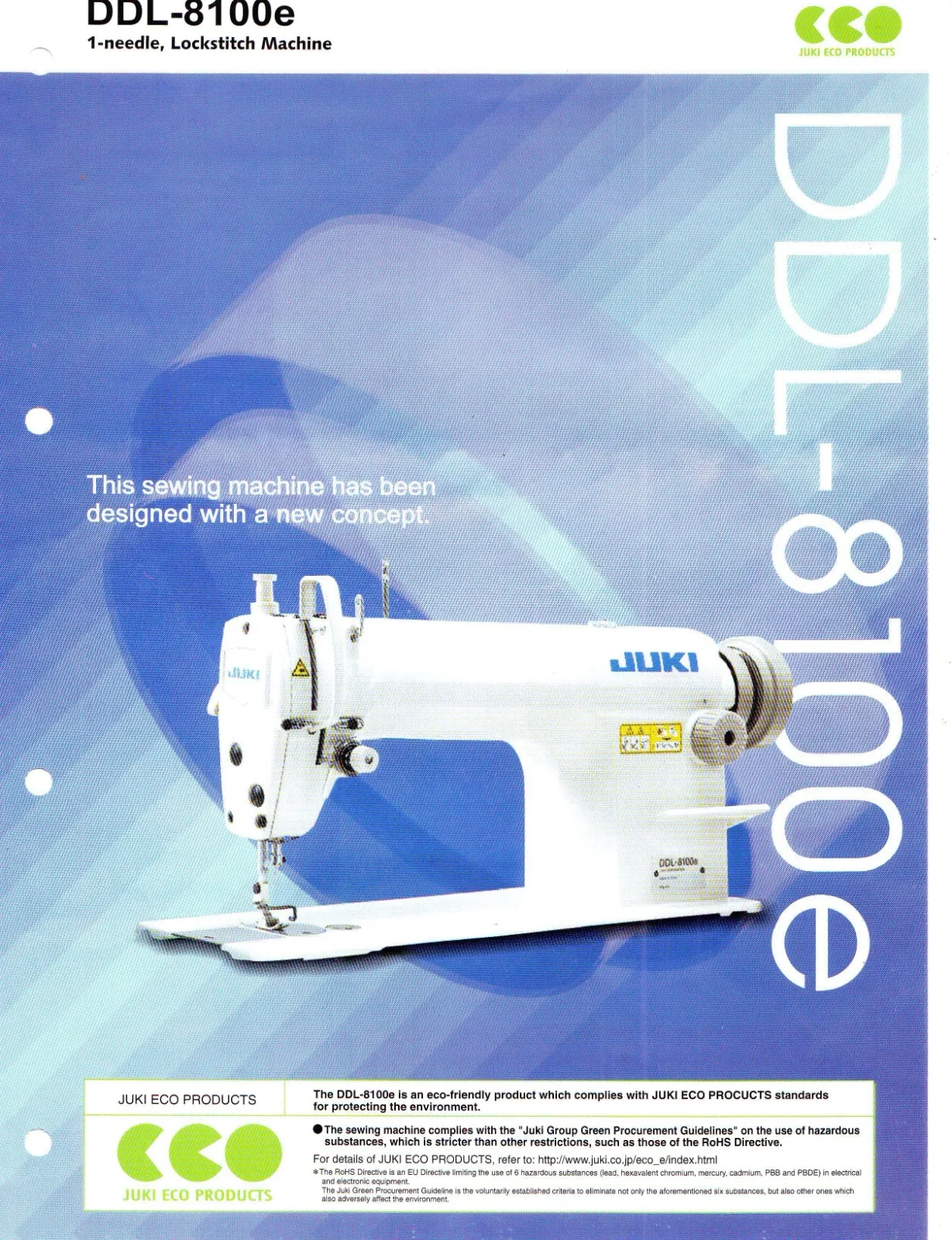 Juki industrial sewing machine on the showroom floor